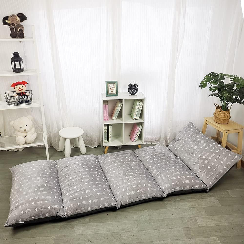 Floor Lounger Pillow Casing for Boy Girl, Soft Minky Plush, Arrow Print, Cover/Sleeve Only! Perfect Reading and Watching TV Cushion - Excellent for Sleepovers, Queen Size;