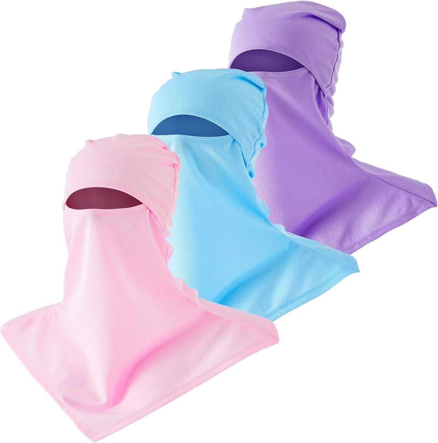 3 Piece Balaclava Face Cover Sun Protection Neck Cover Summer Balaclava Motorcycle Face Mask for Men Women