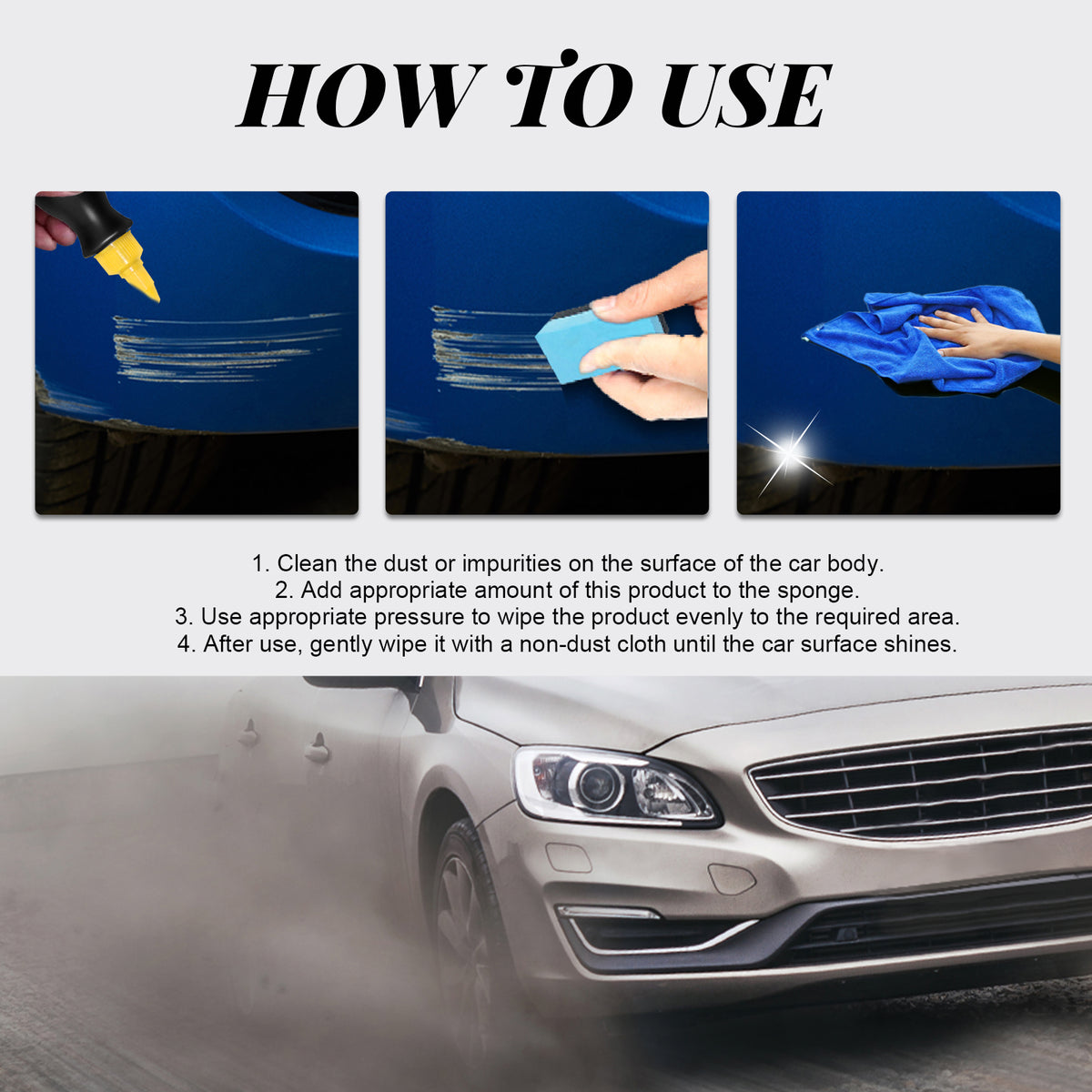 Rayhong Car Scratch Repair Liquid, Car Paint Scratches Scratch Paint Polishing Refurbishment Maintenance And Care Solution