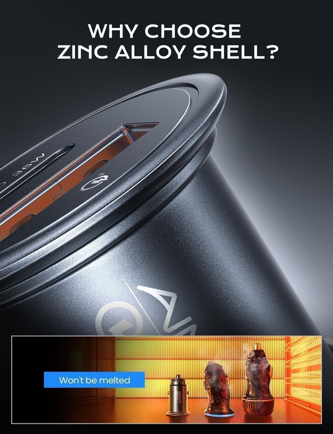 67.5W Super Mini Cigarette Lighter Adapter Car Charger USB C Fast Charging,All Metal PD&QC Type C Car Charger Adapter Outlet for Iphone 17 16 Pro Max 15 14 13 12 Air,Samsung Galaxy S25,Android