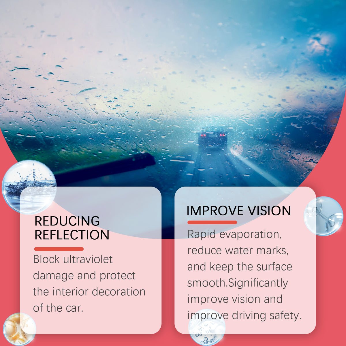 Car Windscreen Cleaner Windscreen Refurbishment Decontamination Cleaning Oil Film Cleaner