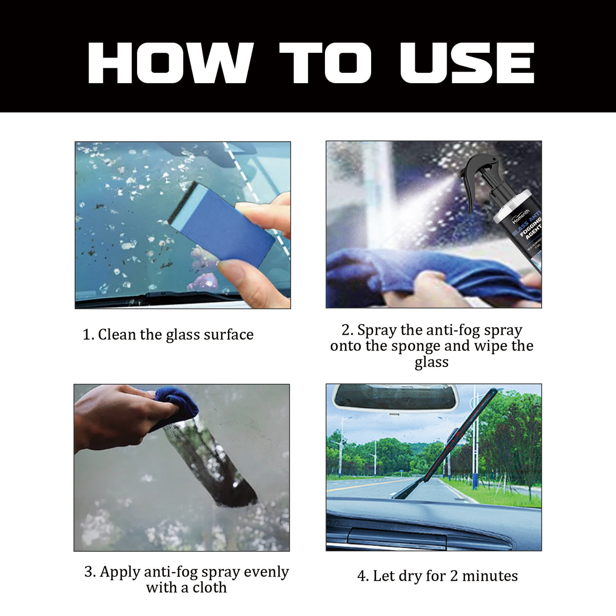 Glass Anti Fogging Agent, Auto Windshield Mirror Cleaning Anti-Rain And Fog Cleaning Coating Agent