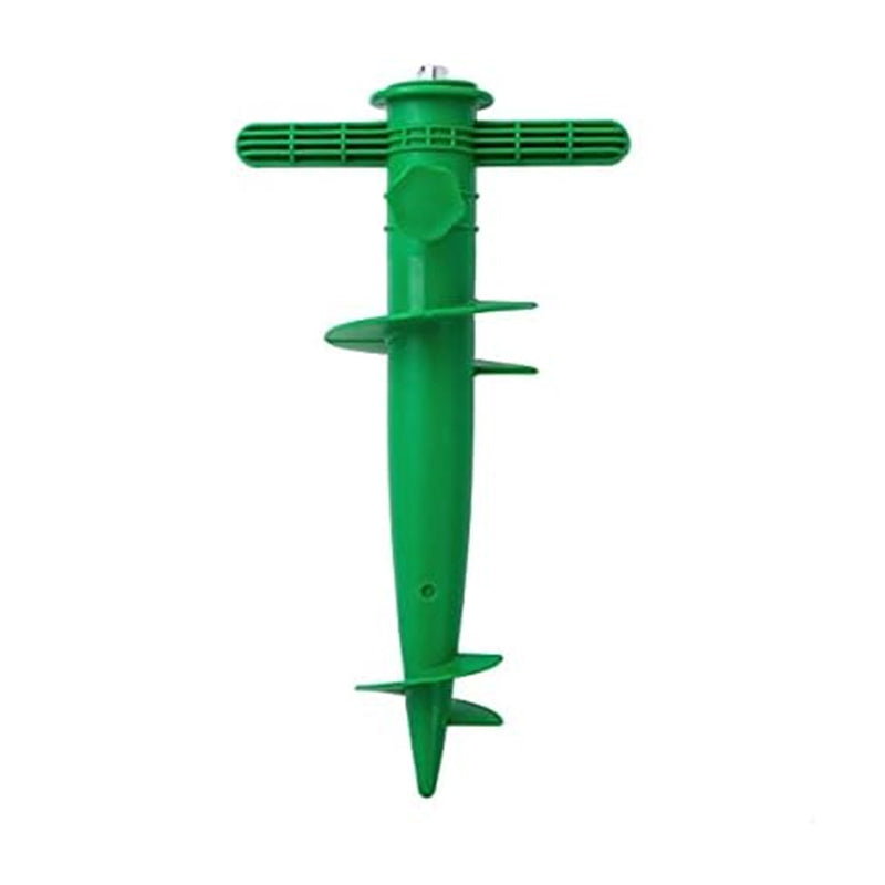 პლასტმასის რეგულირებადი ქოლგის ძირი, მზის, პლაჟის, ტერასის, ქვიშის, მიწის დასამაგრებელი ხელსაწყოები (სამაგრი, სპირალური ხელსაწყო, წვერის ნაწილი), 1 ცალი