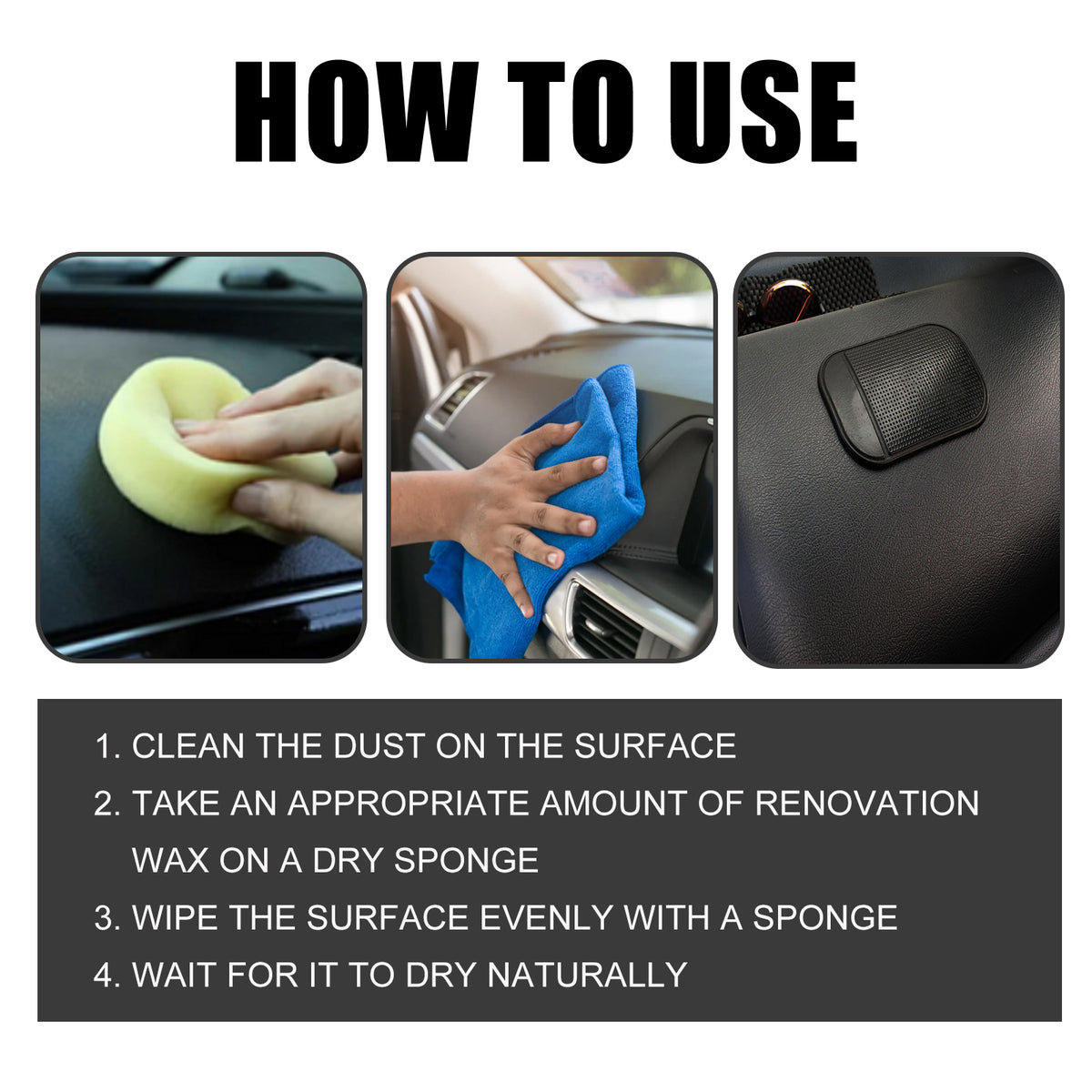 Rayhong Automotive Plastic Refurbishment Coated Crystal Liquid, Instrument Panel Interior Clean Decontamination Anti-dust Refurbishment Bright Coating Liquid