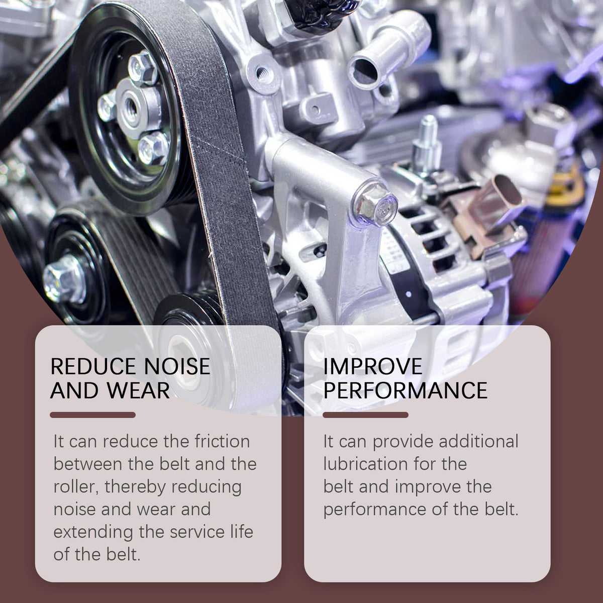 Homonth Automobile Engine Belt Lubricant, Automobile Belt Abnormal Sound Aging Rubber Strip Protection And Maintenance Agent