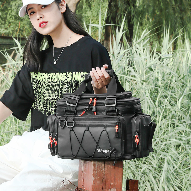 Luya Bag-ი ცალმხრივი ზურგჩანთით სათევზაო ჩანთით, რომელიც გადაჯვარედინებულია სათევზაო აღჭურვილობისთვის, ჯოხის ჩანთით. 