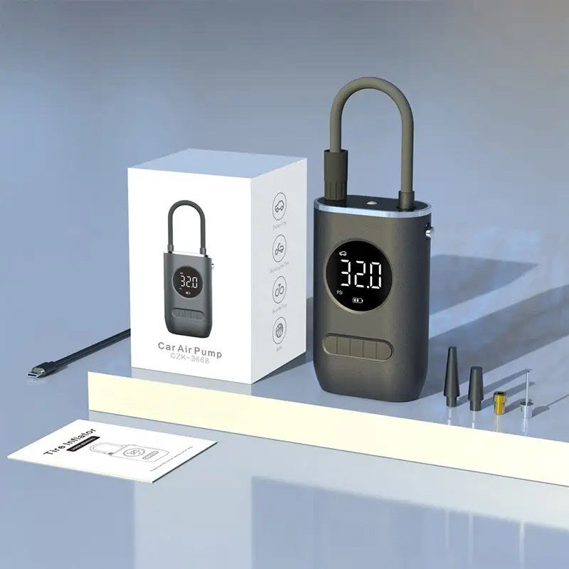 ახალი ავტომობილის პორტატული გასაბერი ტუმბო მინი ველოსიპედის ელექტრო საბურავის ხელის უსადენო დამუხტვის სუპერ ავტომობილის გასაბერი ტუმბო