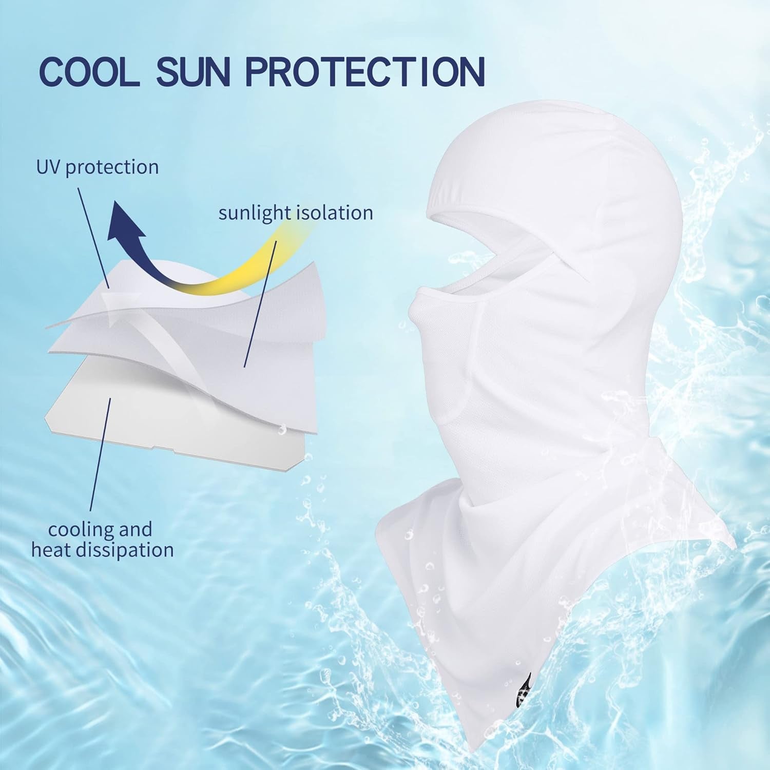 Balaclava - Summer Sun Protection Motorcycle Fishing Sun Mask Breathable Windproof Long Face Mask for Men Women