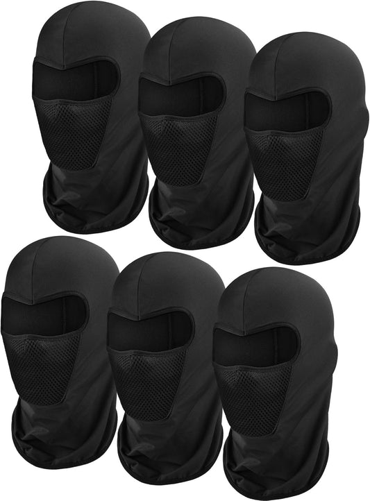 6 Pieces Balaclava Ski Mask Sun Protection Full Face Cover Breathable Balaclava Face Mask for Motorcycle and Cycling