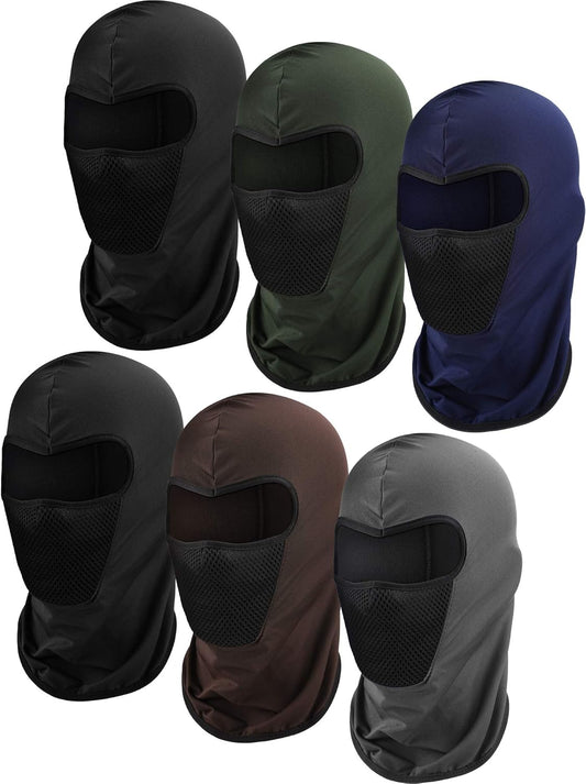 6 Pieces Balaclava Ski Mask Sun Protection Full Face Cover Breathable Balaclava Face Mask for Motorcycle and Cycling
