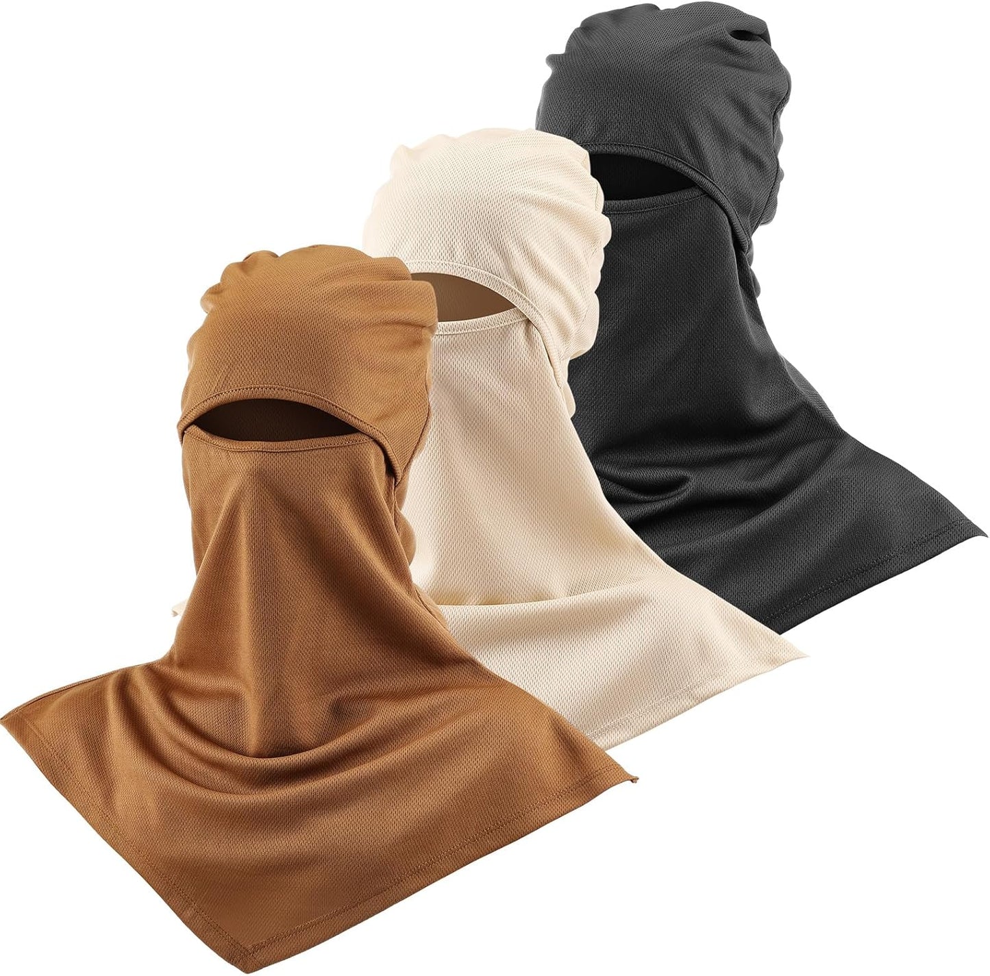 3 Piece Balaclava Face Cover Sun Protection Neck Cover Summer Balaclava Motorcycle Face Mask for Men Women