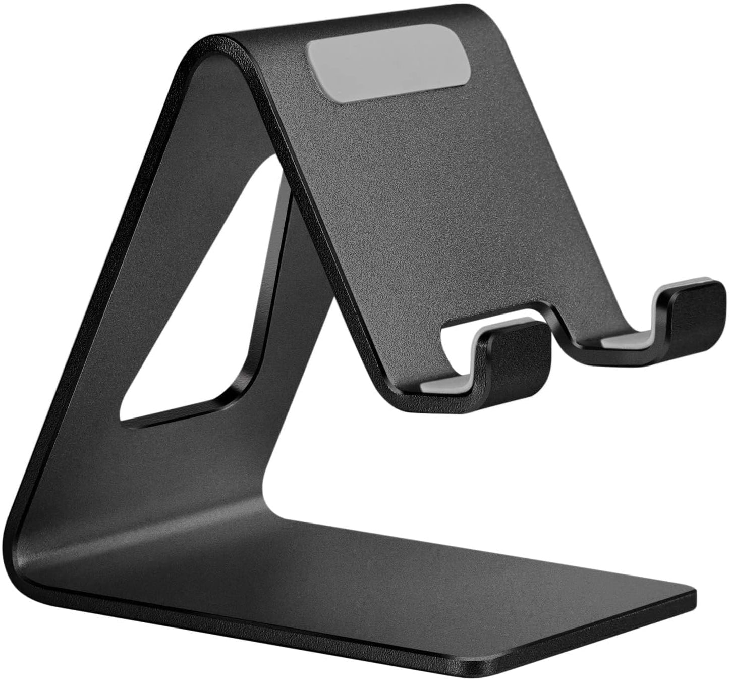 Cell Phone Stand Desk Phone Holder - Aluminum Mobile Phone Cradle Dock for Iphone 15 14 13 12 Pro 11 X Xs Max 8 7 6 6S plus SE 5 Samsung All Smart Phones, Dark Gray