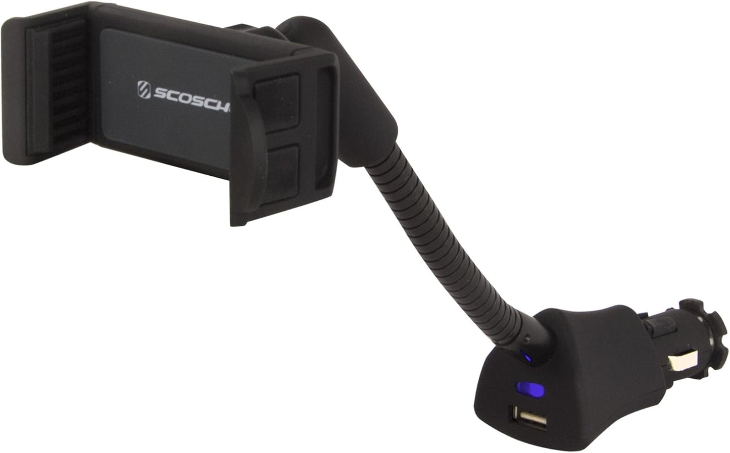 H12VFXM Powermount Phone Mount for Car | 12V Charger for Vehicle'S Power Port | 7.5 Watts | Flexible Mount Arm| Black