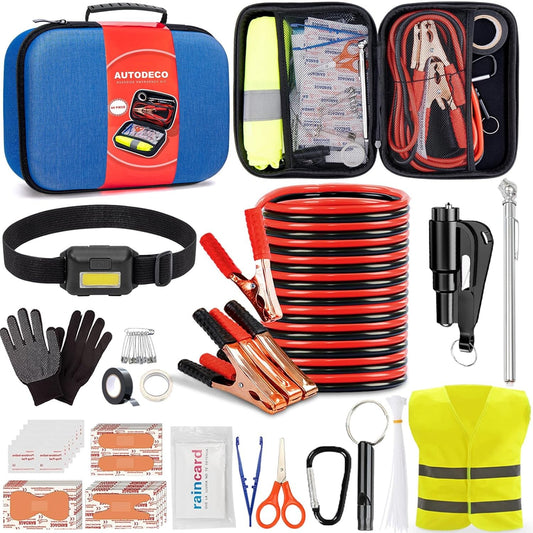 Car Roadside Emergency Kit, Car Safety Kit for Portable Car Kits-Blue