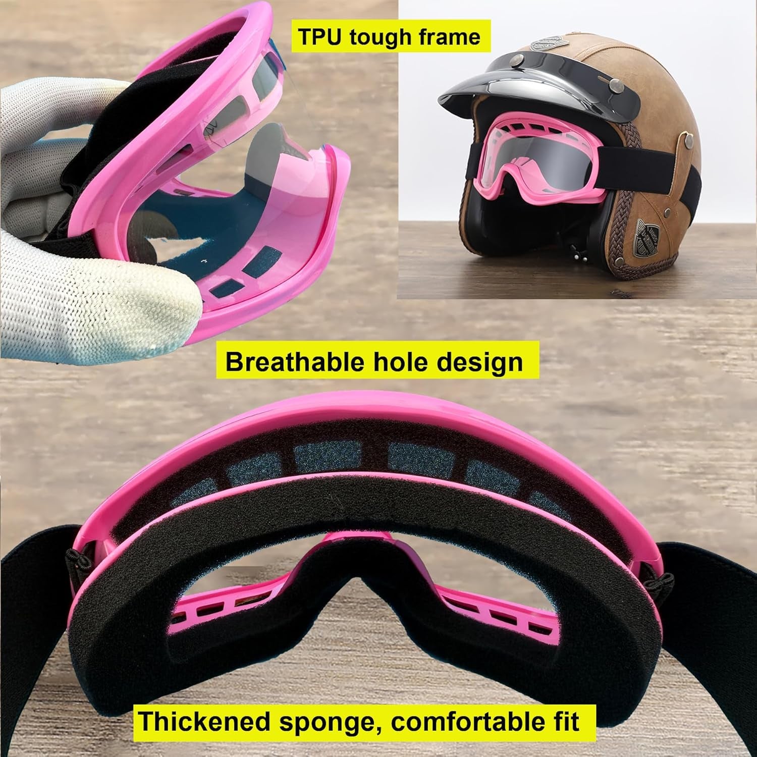Kids Dirt Bike Goggles ATV Motorcycle Off-Road Riding Motocross Glasses with Sun UV Protection Balaclava Full Face Cover