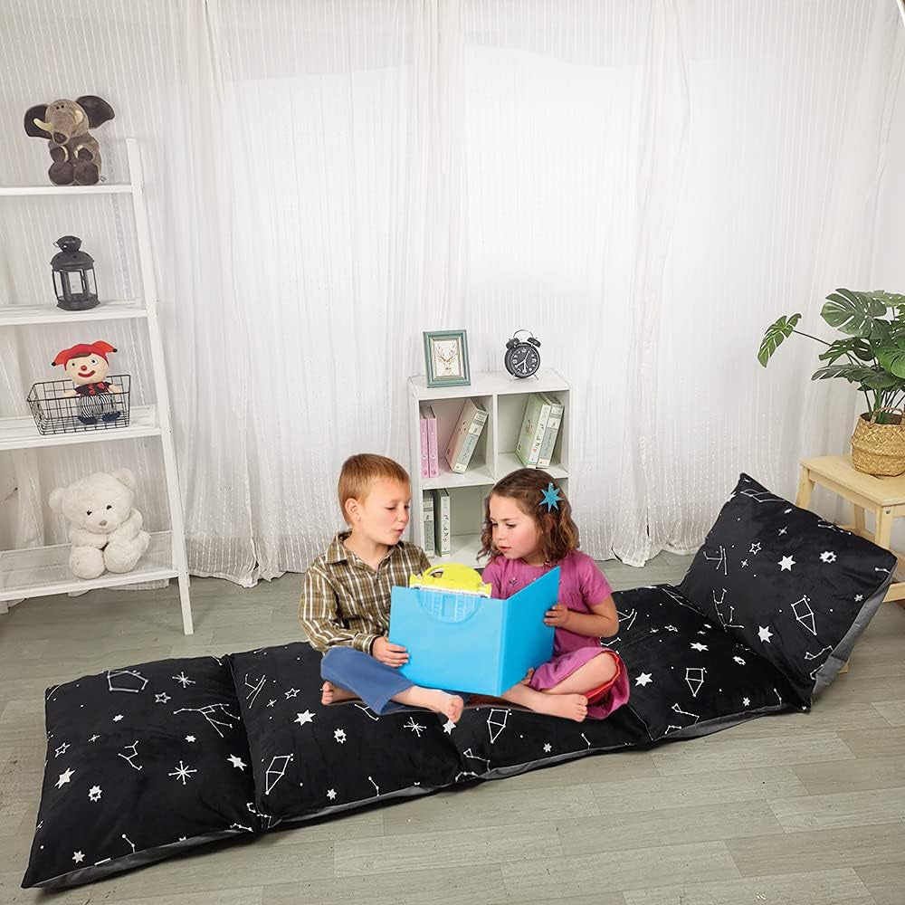 Floor Lounger Pillow Casing for Boy Girl, Soft Minky Plush, Arrow Print, Cover/Sleeve Only! Perfect Reading and Watching TV Cushion - Excellent for Sleepovers, Queen Size;