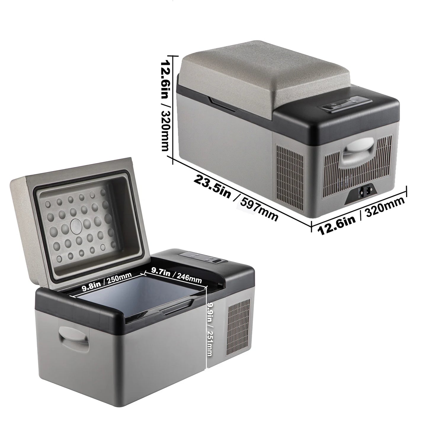 21 Qt (20L) Electric Cooler DC/AC, -4℉~68℉, Freezer Fridge Cooler , 12V Car Refrigerator App Control Camping, Travel, Fishing, Outdoor Use