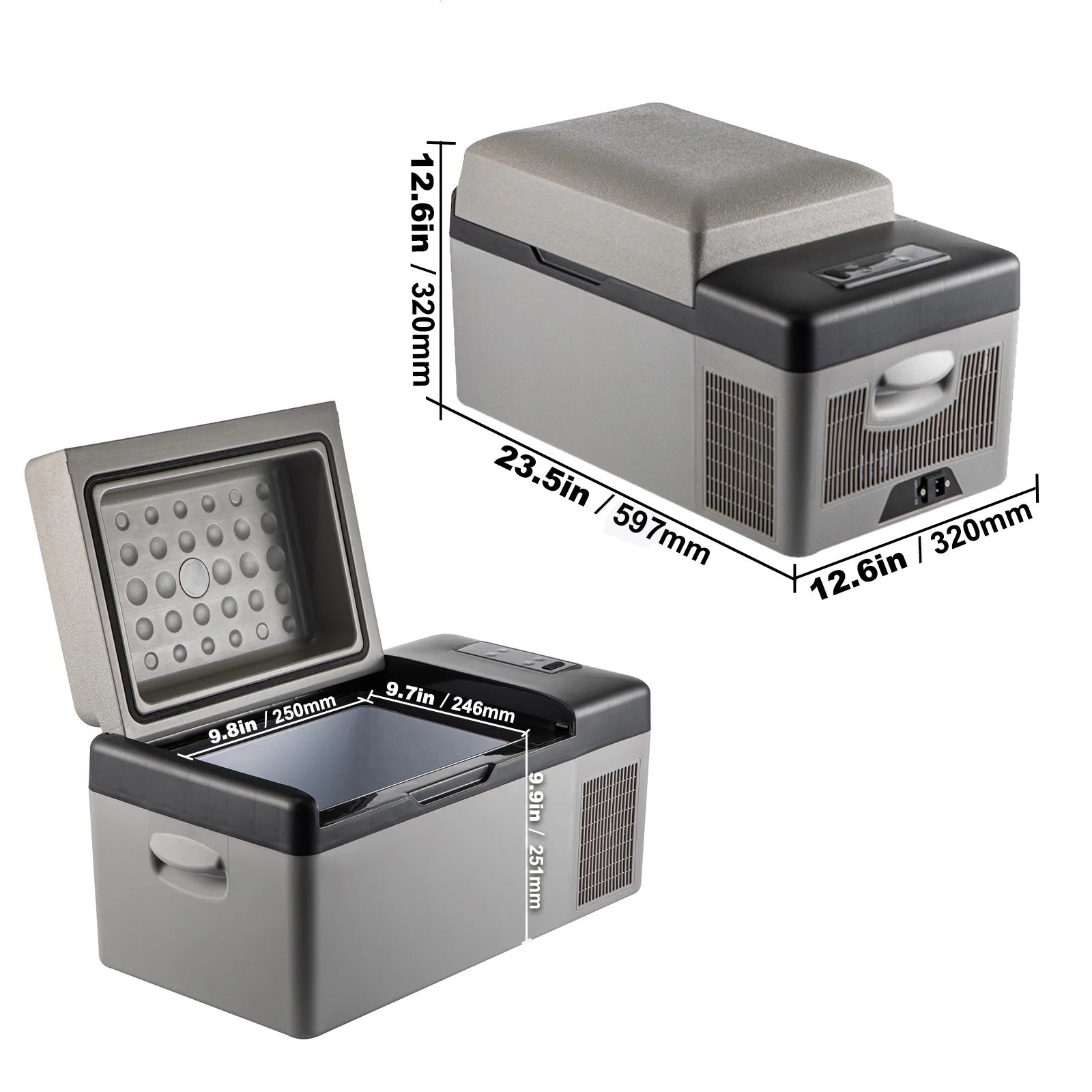 21 Qt (20L) Electric Cooler DC/AC, -4℉~68℉, Freezer Fridge Cooler , 12V Car Refrigerator App Control Camping, Travel, Fishing, Outdoor Use