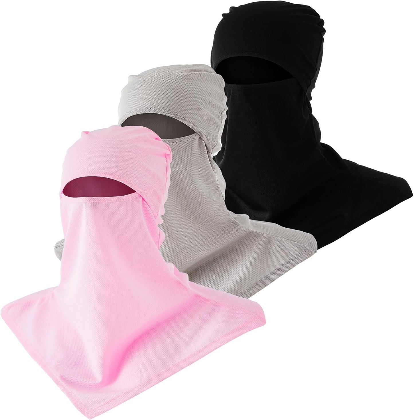 3 Piece Balaclava Face Cover Sun Protection Neck Cover Summer Balaclava Motorcycle Face Mask for Men Women