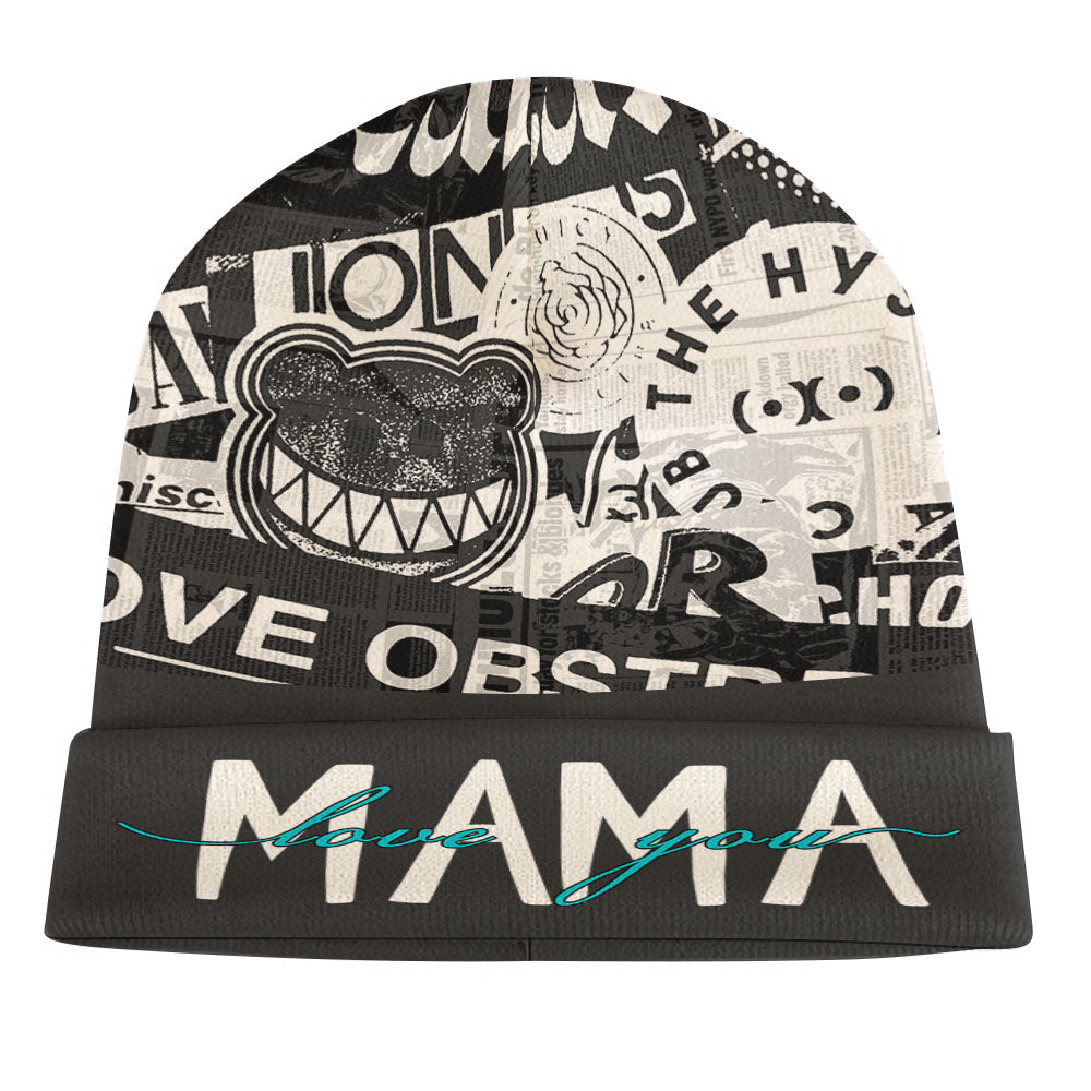 სრულად დაბეჭდილი ნაქსოვი ქუდი