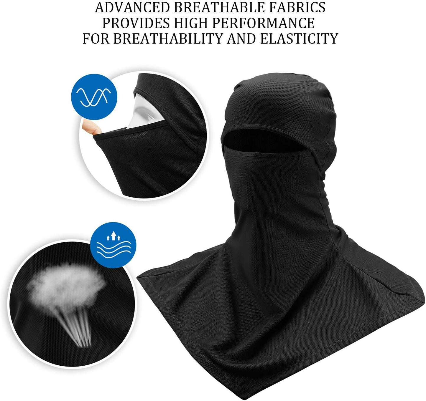 3 Piece Balaclava Face Cover Sun Protection Neck Cover Summer Balaclava Motorcycle Face Mask for Men Women