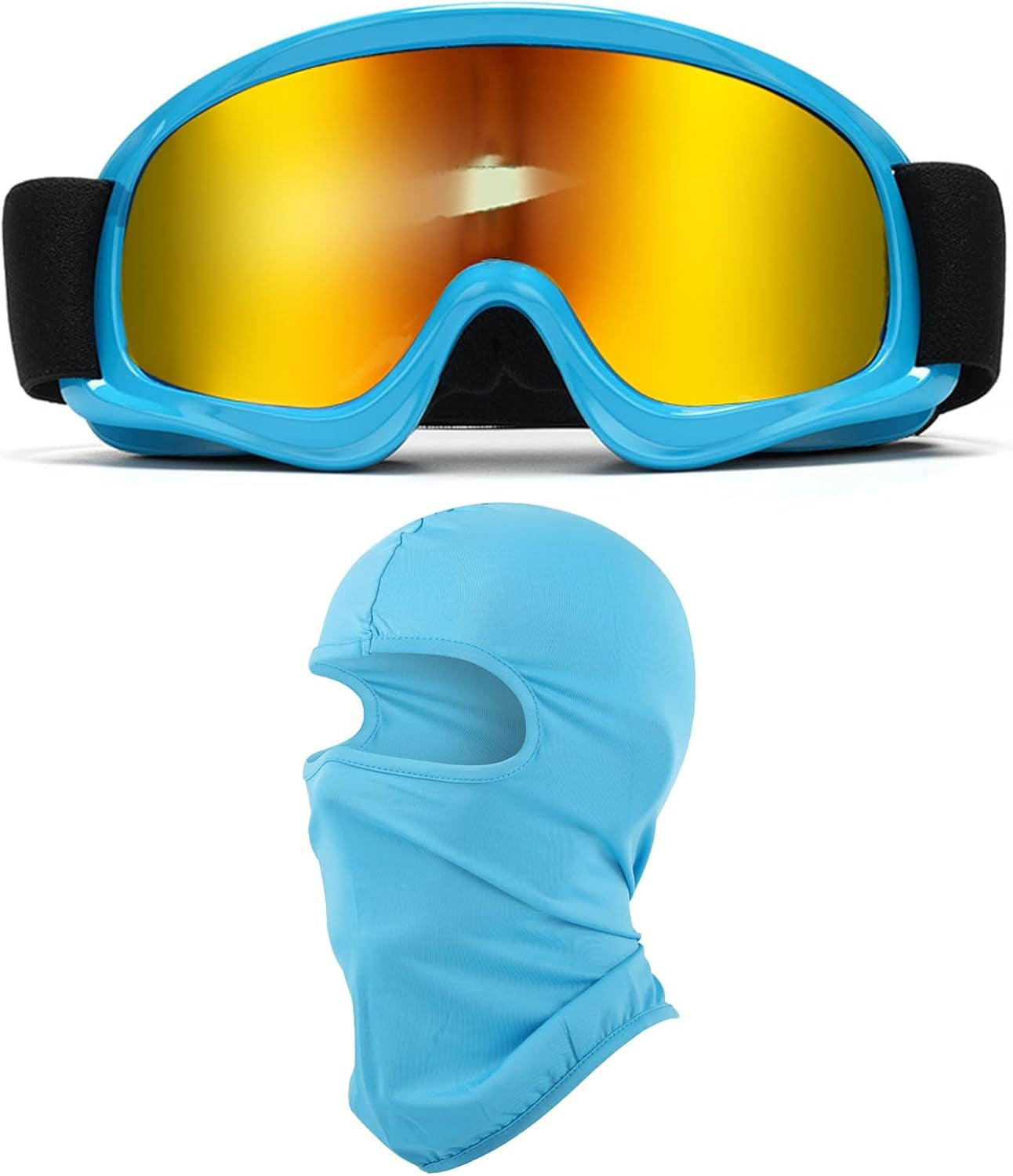 Kids Dirt Bike Goggles ATV Motorcycle Off-Road Riding Motocross Glasses with Sun UV Protection Balaclava Full Face Cover