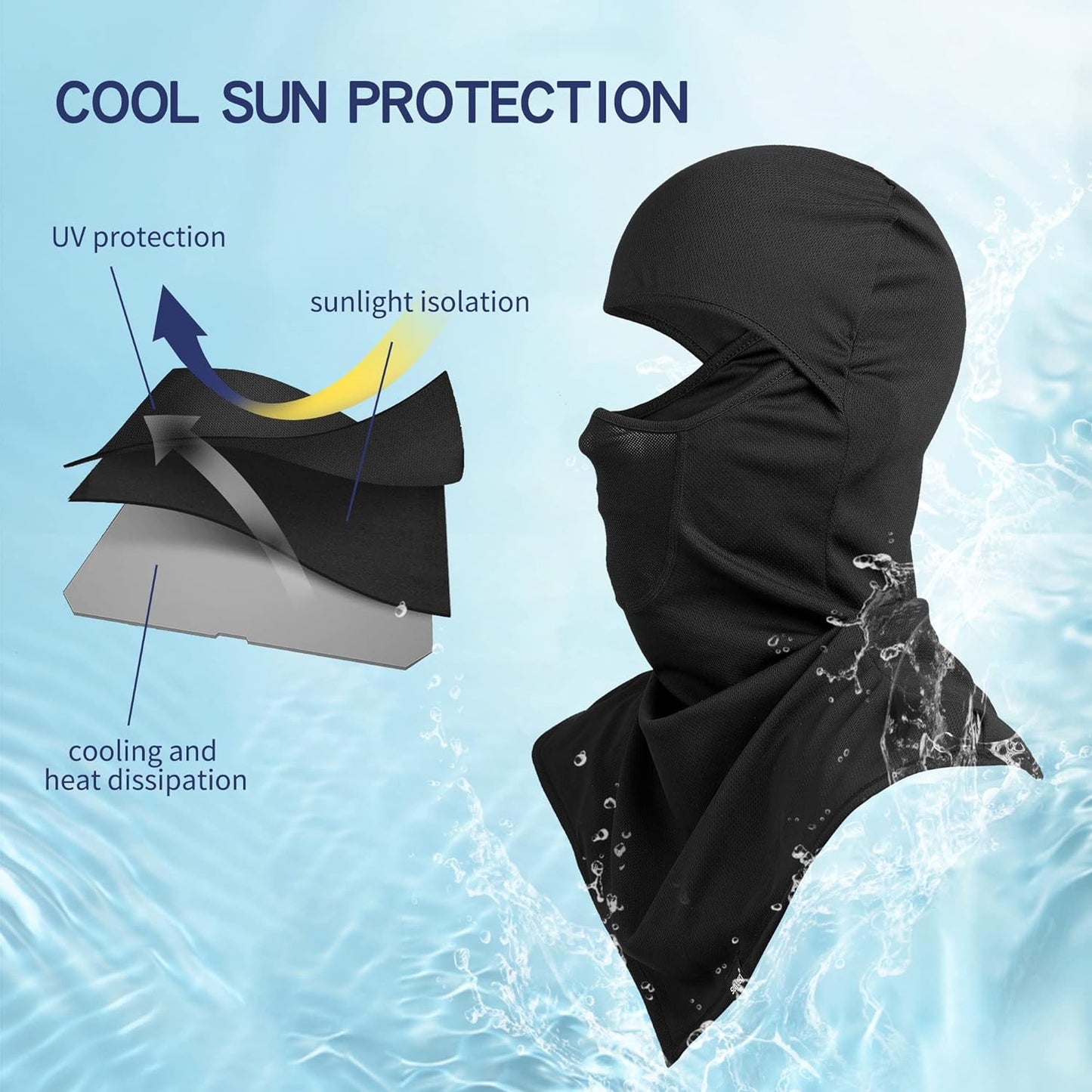 Balaclava - Summer Sun Protection Motorcycle Fishing Sun Mask Breathable Windproof Long Face Mask for Men Women