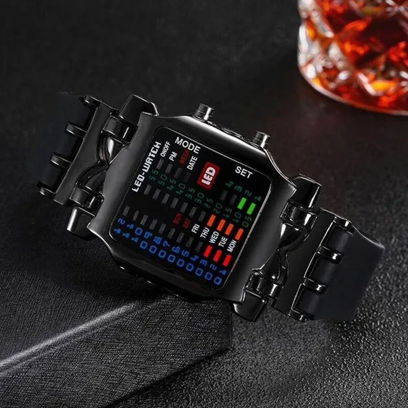 Luxury Men'S Watch LED Sports Date Digital Bracelet Waterproof Quartz Wristwatch